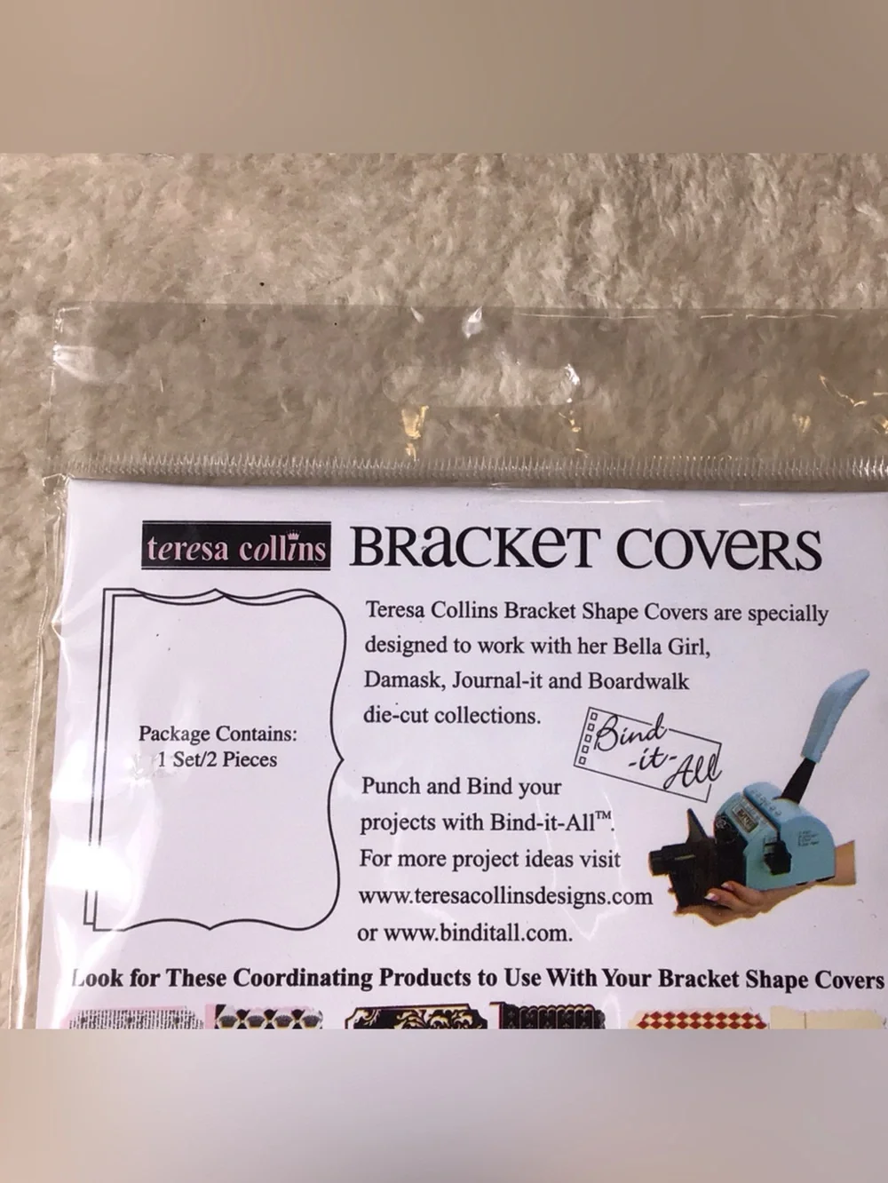 Bind-it-all set of bracket shape covers